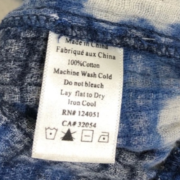 ANTHROPOLOGIE x PORRIDGE Ines BOHO Peasant Smocked Gauzy Cotton Tie Dye size M - Picture 10 of 11